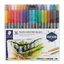 Staedtler Double-Ended Fiber-Tip Pens - Set of 36