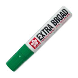 Sakura Extra Broad Permanent Ink Marker - Green, cap on