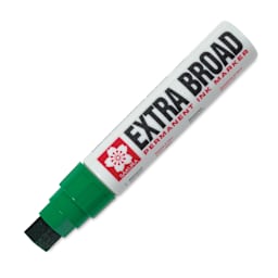 Sakura Extra Broad Permanent Ink Marker - Green, cap off