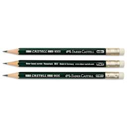 Faber-Castell 9000 Perfect Pencil - Pkg of 3, pencil Refills out of pack
