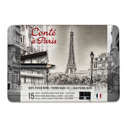 Conté à Paris Pierre Noire - Set of 15, front of the packaging