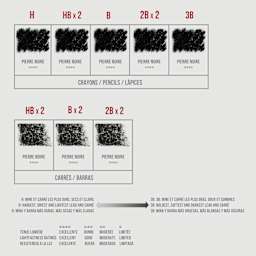 Conté à Paris Pierre Noire - Set of 15, swatches