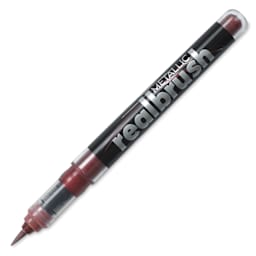 Karin Realbrush Metallic Marker - Dark Red 8521, cap off
