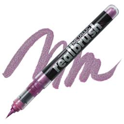 Karin Realbrush Metallic Marker - Pink 8546, swatch  and marker