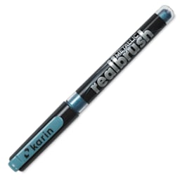 Karin Realbrush Metallic Marker - Blue 8505, cap on
