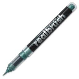 Karin Realbrush Metallic Marker - Green 8535, cap off