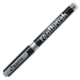Karin Realbrush Metallic Marker - Silver 8580, cap off