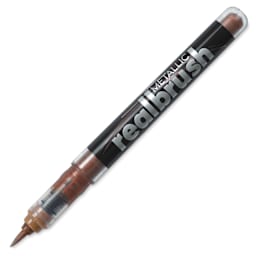 Karin Realbrush Metallic Marker - Red Gold 8592, cap off