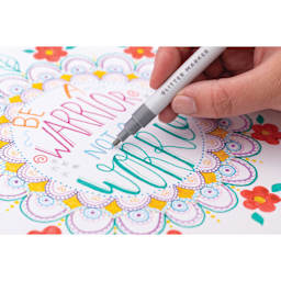 Colorista Glitter Markers - Sparkling Brights, single marker in hand writing on paper