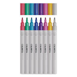 Colorista Glitter Markers - Sparkling Brights, Set of 8, markers with caps off