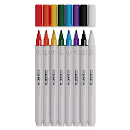 Colorista Paint Markers - Bold Basics, Set of 8 - with caps off