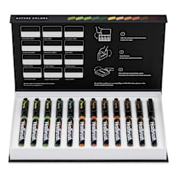 Karin Realbrush Pigment Markers - Nature Colors, Set of 12, markers inside the box