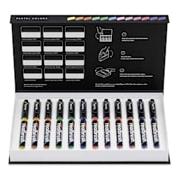 Karin Realbrush Pigment Markers - Pastel Colors, Set of 12, marker inside the box
