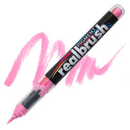 Karin Realbrush Pigment Marker - Pink, swatch and marker