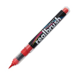 Karin Realbrush Pigment Marker - Fire Red, cap off
