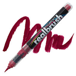 Karin Realbrush Pigment Marker - Burgundy, swatch and marker