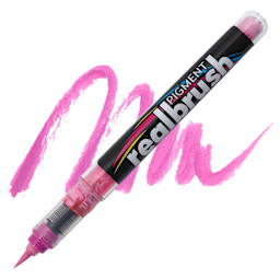 Karin Realbrush Pigment Marker - Red Lilac, swatch and marker