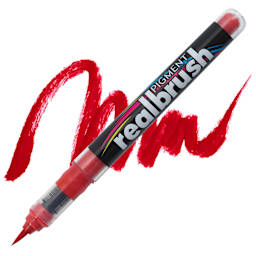 Karin Realbrush Pigment Marker - Lipstick Red, swatch and marker