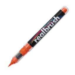 Karin Realbrush Pigment Marker - Bright Orange, cap off