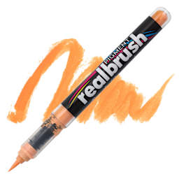 Karin Realbrush Pigment Marker - Pastel Orange, swatch and marker