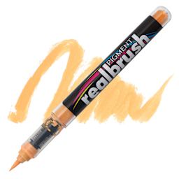 Karin Realbrush Pigment Marker - Pastel Pumpkin, swatch and marker