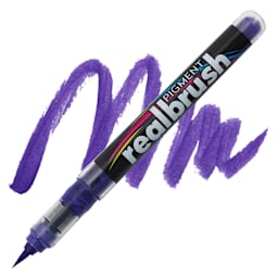 Karin Realbrush Pigment Marker - Violet Blue, swatch and marker