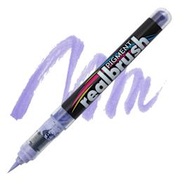 Karin Realbrush Pigment Marker - Pastel Violet Blue, swatch and marker