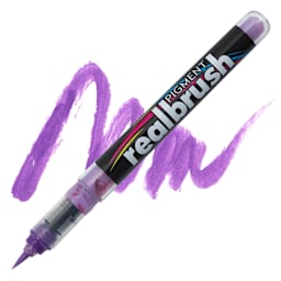 Karin Realbrush Pigment Marker - Plum, swatch and marker