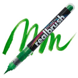 Karin Realbrush Pigment Marker - Grass, swatch and marker