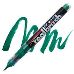 Karin Realbrush Pigment Marker - Lush Green, swatch and marker