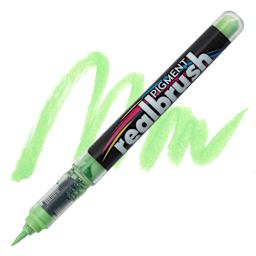 Karin Realbrush Pigment Marker - Pastel Light Green, swatch and marker