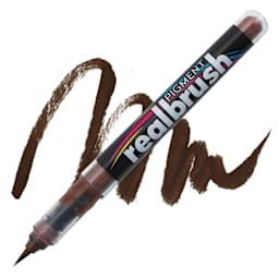 Karin Realbrush Pigment Marker - Cocoa, swatch and marker