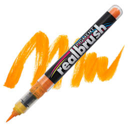 Karin Realbrush Pigment Marker - Gold, swatch and marker