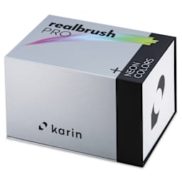 Karin Realbrush Pro Markers - Mega Plus Box, Set of 75, box closed