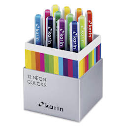 Karin Realbrush Pro Markers - Neon Colors, Set of 12, box open