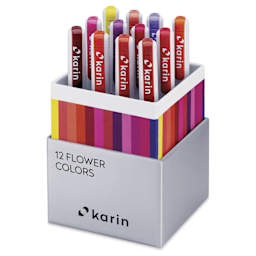 Karin Realbrush Pro Markers - Flower Colors, Set of 12, box open