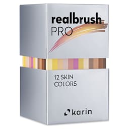 Karin Realbrush Pro Markers - Skin Colors, Set of 12, box closed