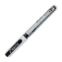 Karin Realbrush Pro Marker - Black, 4 mm, Brush Tip, cap on
