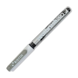 Karin Realbrush Pro Marker - Cool Grey 2, 4 mm, Brush Tip, cap on