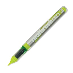 Karin Realbrush Pro Marker - Neon Yellow, 4 mm, Brush Tip, cap off