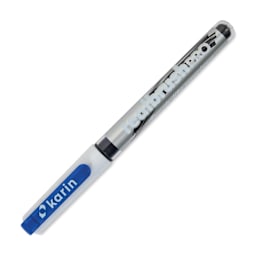 Karin Realbrush Pro Marker - Royal Blue, 4 mm, Brush Tip, cap on