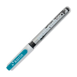 Karin Realbrush Pro Marker - Turquoise, 4 mm, Brush Tip, cap on