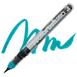 Karin Realbrush Pro Marker - Turquoise, swatch and marker