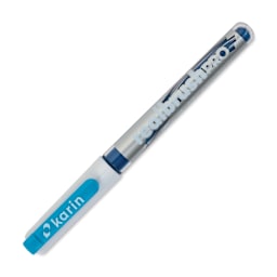 Karin Realbrush Pro Marker - Neon Blue, 4 mm, Brush Tip, cap on