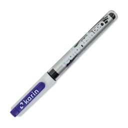 Karin Realbrush Pro Marker - Violet Blue, 4 mm, Brush Tip, cap on