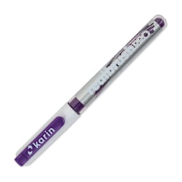 Karin Realbrush Pro Marker - Neon Violet, 4 mm, Brush Tip, cap on