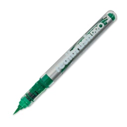Karin Realbrush Pro Marker - Neon Green, 4 mm, Brush Tip, cap off