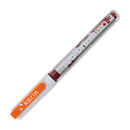 Karin Realbrush Pro Marker - Amber, 4 mm, Brush Tip, cap on