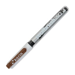 Karin Realbrush Pro Marker - Cinnamon, 4 mm, Brush Tip, cap on