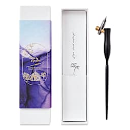 Tom's Studio Flourish Oblique Calligraphy Dip Pen - Black